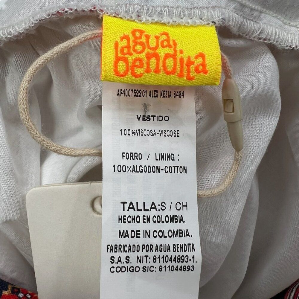 Agua Bendita NWT Alex Kezia Hand Made Mini Dress Pink Size Small - Picture 8 of 13
